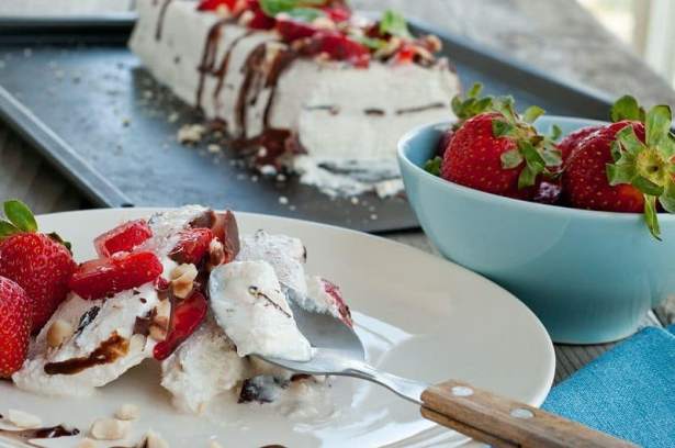 Helado semifrío sin gluten, sin azúcar