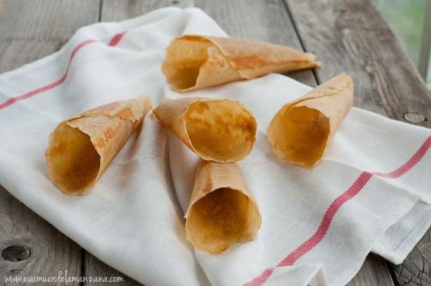 Receta de cucuruchos sin gluten Receta de cucuruchos sin gluten