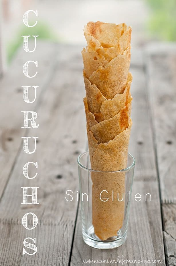 Receta de cucuruchos y barquillos sin gluten