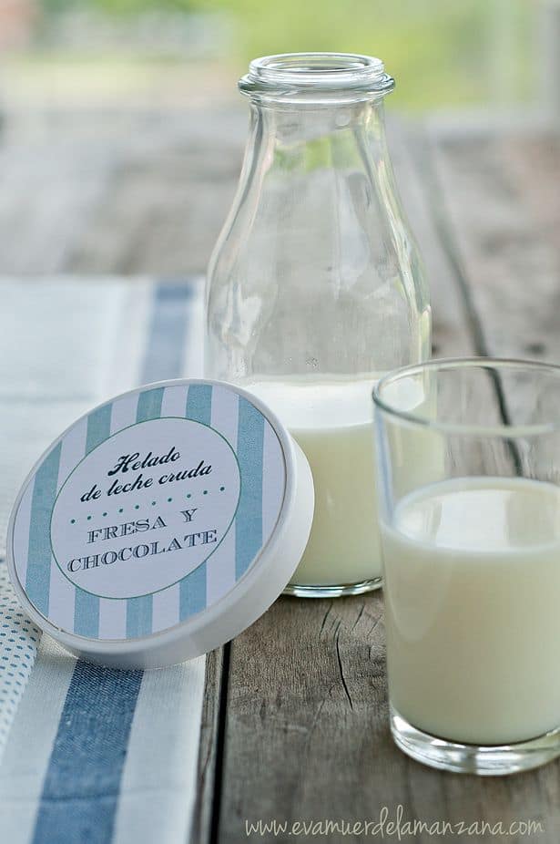 Leche cruda, receta de helado Leche cruda, receta de helado