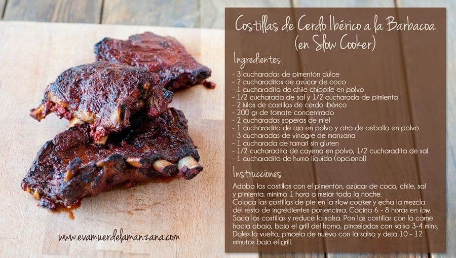 Mini Receta: Costillas de Cerdo Ibérico a la Barbacoa (Slow Cooker)