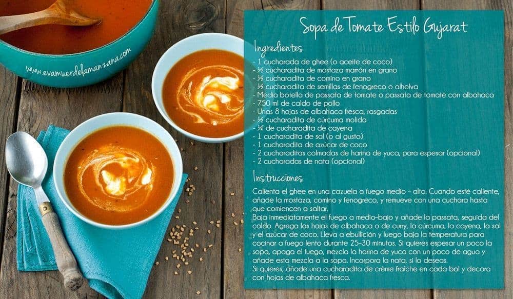 Mini Receta: Sopa de Tomate Estilo Gujarat