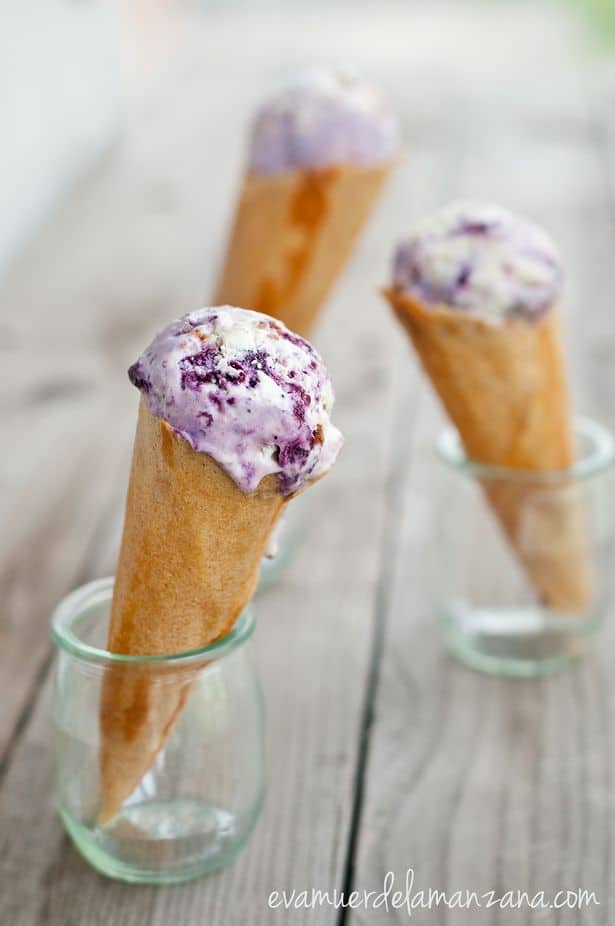 Receta de helado de cheesecake sin azúcar refinado