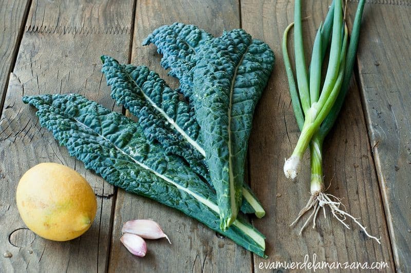 Ingredientes chips de kale Ingredientes chips de kale