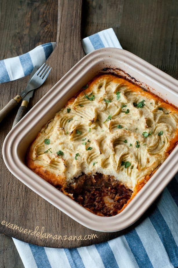 Receta pastel de carne inglés o cottage pie Receta pastel de carne inglés o cottage pie