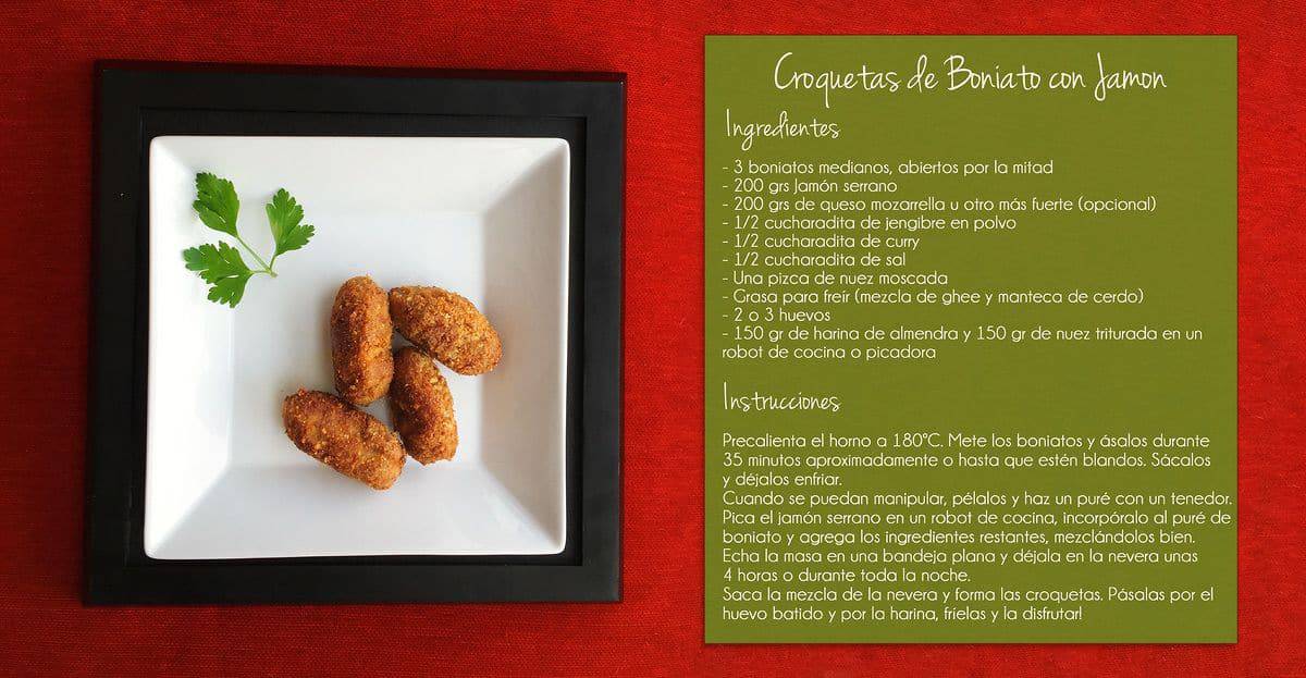 Receta: Croquetas de boniato sin gluten