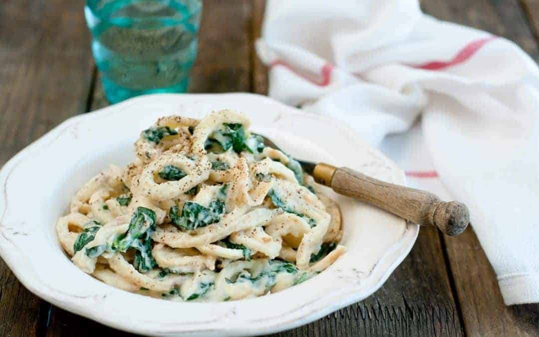 Fettuccine Alfredo, sin gluten, sin lácteos