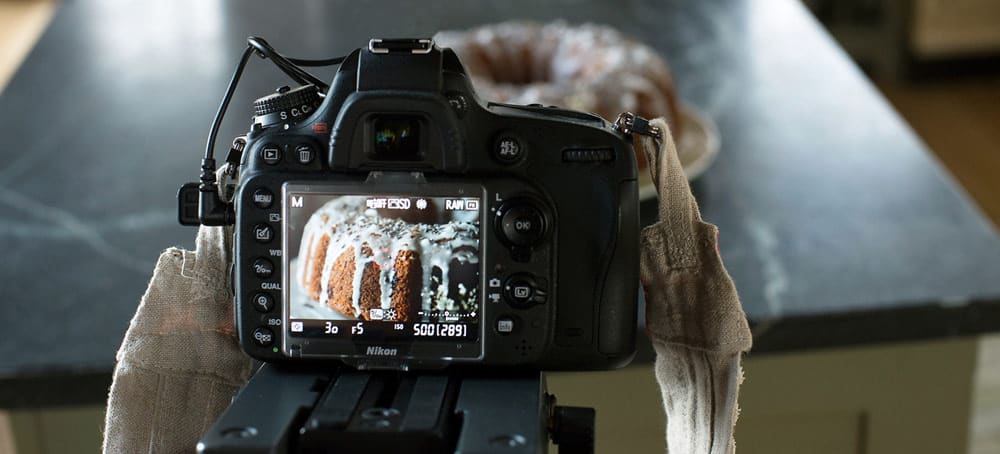 Cámara para fotografía culinaria
