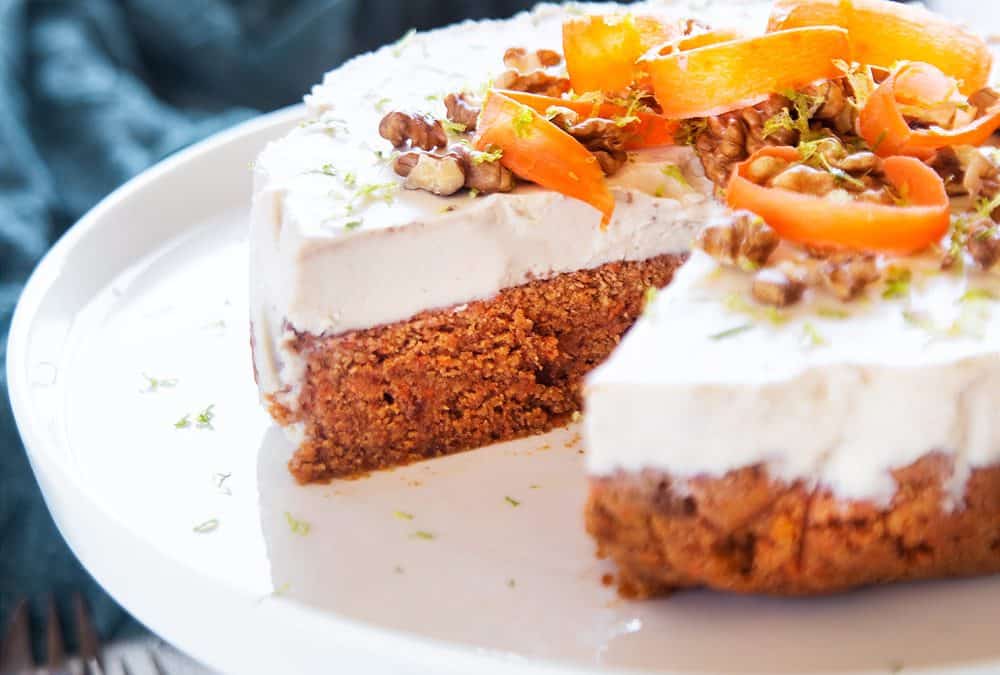 Tarta de Zanahoria Cruda sin Lácteos